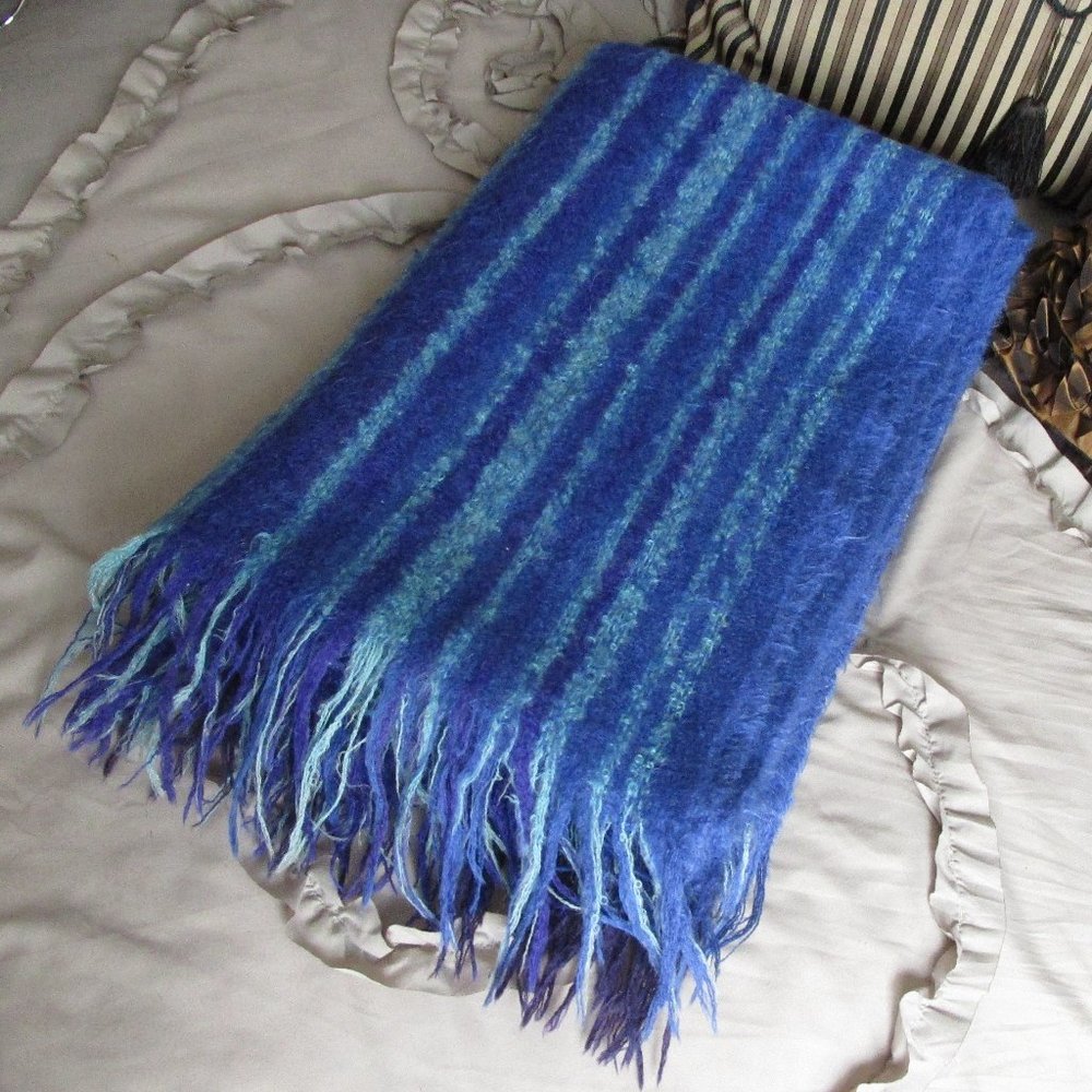 wool woven throw blanket